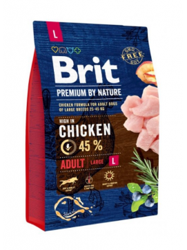 Brit Premium By Nature Chicken  Adult Karma Dla Dorosłych Psów  Dużych Ras L  3 kg